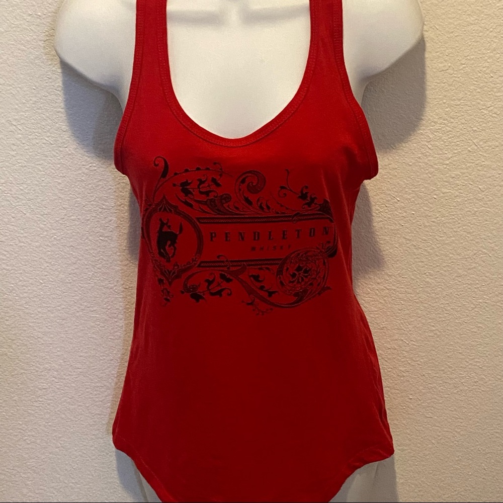 Pendleton Whiskey Red Razorback Tank Top Size Small